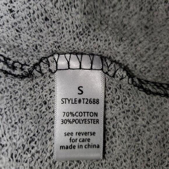 Distressed Black/ Grey sweatshirt dress/tunic top - Picture 4 of 8